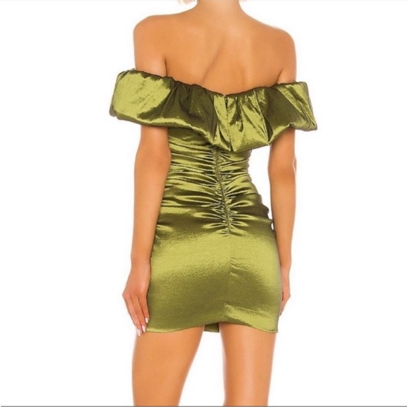 NBD Brianne Mini Dress Moss Green NWT - Picture 2 of 7